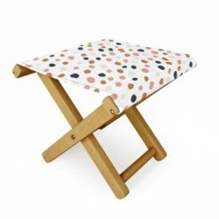 Avenie Cheetah Winter Collection Folding Stool - Deny Designs