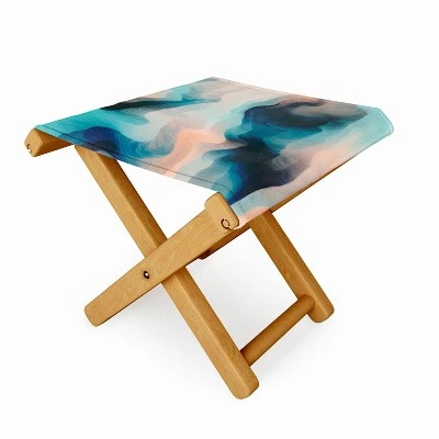 Marta Barragan Camarasa Abstract Tidal Waves Folding Stool - Deny Designs 1 Marta Barragan Camarasa Abstract Tidal Waves Folding Stool - Deny Designs