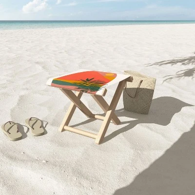Oris Eddu Tropical Landscape Folding Stool - Deny Designs 2 Oris Eddu Tropical Landscape Folding Stool - Deny Designs - Image 2