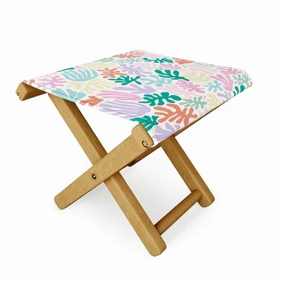 Avenie Matisse Inspired Shapes Pastel Folding Stool - Deny Designs 1 Avenie Matisse Inspired Shapes Pastel Folding Stool - Deny Designs