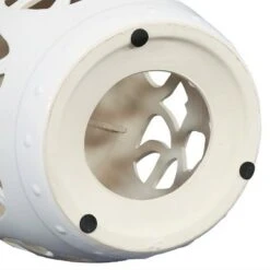 Sunnydaze Decor Sunnydaze Knotted Quatrefoil Decorative Ceramic Garden Stool - 18" - White -Gardening Official Shop unnamed file 1809