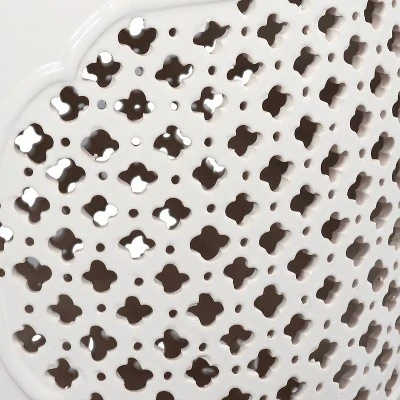 Sunnydaze Decor Sunnydaze Marrakesh Lattice Ceramic Decorative Garden Stool - 17.75" - White 4 Sunnydaze Decor Sunnydaze Marrakesh Lattice Ceramic Decorative Garden Stool - 17.75" - White - Image 4