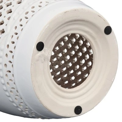 Sunnydaze Decor Sunnydaze Marrakesh Lattice Ceramic Decorative Garden Stool - 17.75" - White 5 Sunnydaze Decor Sunnydaze Marrakesh Lattice Ceramic Decorative Garden Stool - 17.75" - White - Image 5