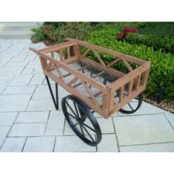 Oakland Living Flower Garden Wagon - Black