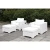 Arthur Modern Rattan Patio Small Ottoman in White - Furniture of America -Gardening Official Shop unnamed file 1825