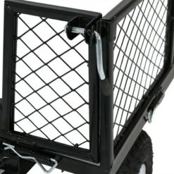 Sunnydaze Decor Sunnydaze Outdoor Lawn and Garden Heavy-Duty Durable Steel Mesh Utility Dump Wagon Cart with Removable Sides - Black -Gardening Official Shop unnamed file 192