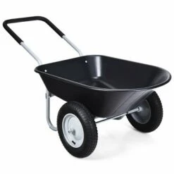 Costway 2 Tire Wheelbarrow Cart Heavy-duty Dolly Utility Cart Black -Gardening Official Shop unnamed file 217