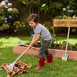 Little Tikes Growing Garden Large Tool Set with Lightweight & Durable Metal Shovel, Rake, Garden Hoe for Kids'