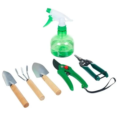 Nature Spring 7-Piece Gardening Tool Set and Carrying Tote Bag Organizer 1 Nature Spring 7-Piece Gardening Tool Set and Carrying Tote Bag Organizer
