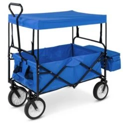Best Choice Products Folding Utility Cargo Wagon Cart w/ Removable Canopy, Cup Holders -Gardening Official Shop unnamed file 291