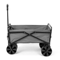 Seina Manual 150 Pound Capacity Folding Utility Beach Wagon Outdoor Cart, Gray -Gardening Official Shop unnamed file 303