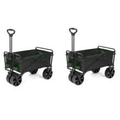 Seina Collapsible Steel Frame Folding Utility Beach Wagon Cart, Green (2 Pack) 5 Seina Collapsible Steel Frame Folding Utility Beach Wagon Cart, Green (2 Pack) -Gardening Official Shop unnamed file 318