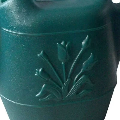 Union Products 63065 Indoor Outdoor 2 Gallon Plastic Plant Watering Can w/ Tulip Design and 2 Handles for Garden, Potted Plants, and Patio Pots, Green 1 Union Products 63065 Indoor Outdoor 2 Gallon Plastic Plant Watering Can w/ Tulip Design and 2 Handles for Garden, Potted Plants, and Patio Pots, Green