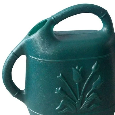 Union Products 63065 Indoor Outdoor 2 Gallon Plastic Plant Watering Can w/ Tulip Design and 2 Handles for Garden, Potted Plants, and Patio Pots, Green 2 Union Products 63065 Indoor Outdoor 2 Gallon Plastic Plant Watering Can w/ Tulip Design and 2 Handles for Garden, Potted Plants, and Patio Pots, Green - Image 2