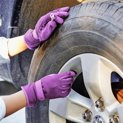 Dig It Handwear Purple Women's Nail and Fingertip Protector Gardening Gloves - Large 2 Dig It Handwear Purple Women's Nail and Fingertip Protector Gardening Gloves - Large - Image 2