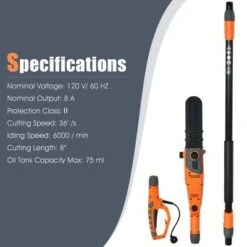 Costway 8 Amp 8'' Corded Electric Pole Saw, Adjustable Head & Telescoping Shaft -Gardening Official Shop unnamed file 433