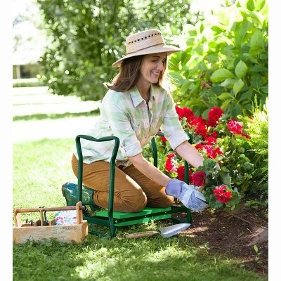 Plow & Hearth Folding Garden Kneeler/Seat With Foam Pad 1 Plow & Hearth Folding Garden Kneeler/Seat With Foam Pad