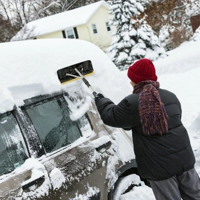 Costway 21FT Telescoping Snow Roof Rake Large Poly Blade Aluminum Tube Non-Slip Handle 2 Costway 21FT Telescoping Snow Roof Rake Large Poly Blade Aluminum Tube Non-Slip Handle - Image 2