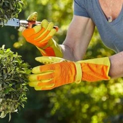 Dig It Handwear Orange High 5 Women's Long Cuff Fingertip Protector Gardening and Utility Gloves - Large 5 Dig It Handwear Orange High 5 Women's Long Cuff Fingertip Protector Gardening and Utility Gloves - Large -Gardening Official Shop unnamed file 509