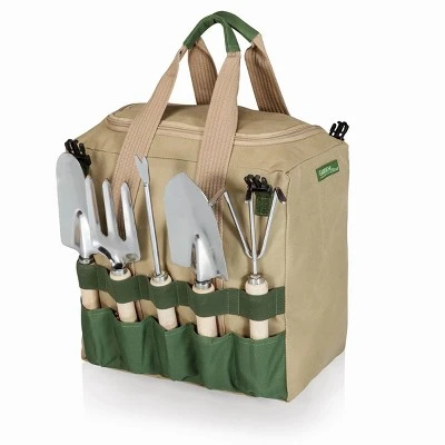5 Pc Garden Tool Set with Tote And Folding Seat - Picnic Time 5 5 Pc Garden Tool Set with Tote And Folding Seat - Picnic Time - Image 5
