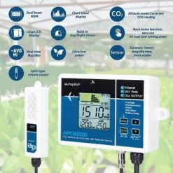 Autopilot APC8200 Hydroponics CO2 Monitor and Controller with 15-Inch Remote Sensor for Grow Rooms and Tents with Memory Tracker, Blue -Gardening Official Shop unnamed file 567