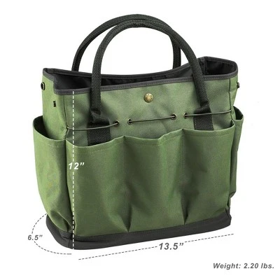 Picnic at Ascot Eco Gardening Tote with 3 Tools - Forest Green 1 Picnic at Ascot Eco Gardening Tote with 3 Tools - Forest Green