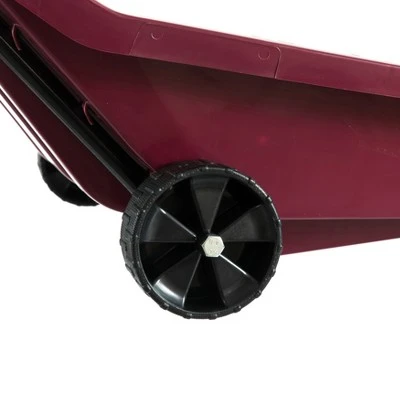 Gardenised Heavy Duty Snow Rolling Remover with Wheels and Wide Blade, Red 6 Gardenised Heavy Duty Snow Rolling Remover with Wheels and Wide Blade, Red - Image 6