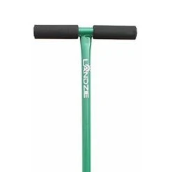 Landzie Heavy Duty Stainless Steel Manual Fork Lawn Aerator Dethatcher with Removable Tines and Replaceable Cores for Yard Grass Health and Growth