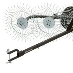 Yard Tuff ACR-600T 55 Inch V-Shaped Steel Tow Behind Acreage Rake with Pin Style Hitch for ATV, UTV, or Utility Trailer Attachment