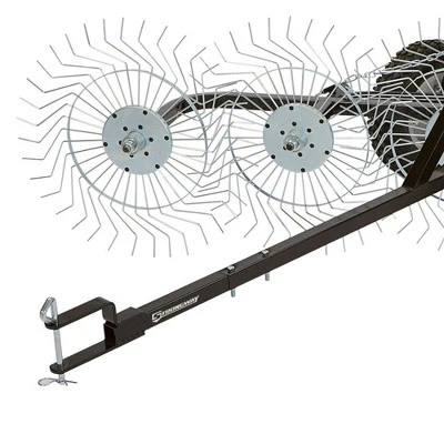 Yard Tuff ACR-600T 55 Inch V-Shaped Steel Tow Behind Acreage Rake with Pin Style Hitch for ATV, UTV, or Utility Trailer Attachment 1 Yard Tuff ACR-600T 55 Inch V-Shaped Steel Tow Behind Acreage Rake with Pin Style Hitch for ATV, UTV, or Utility Trailer Attachment