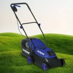 Sun Joe 14'' 28-Volt Max Lithium-iON 5-Amp Cordless Walk-Behind Lawn Mower - Blue
