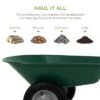 Best Choice Products Dual-Wheel Home Wheelbarrow Yard Garden Cart for Lawn, Construction - Green -Gardening Official Shop unnamed file 76
