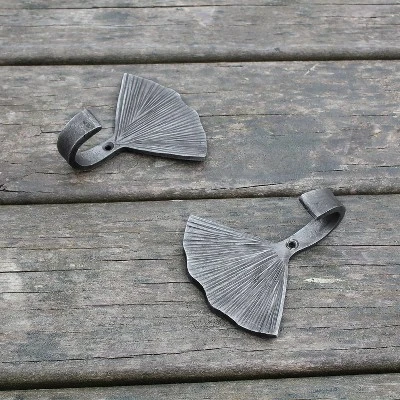 2pk 4.5" Ginkgo Leaf Wall Hook - ACHLA Designs 1 2pk 4.5" Ginkgo Leaf Wall Hook - ACHLA Designs