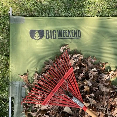 Big Weekend Leafer The New Leaf Collection Yard Waste Cleanup Ripstop Reinforced Nylon Lay Flat and Compress Pole Bagging Tarp System 1 Big Weekend Leafer The New Leaf Collection Yard Waste Cleanup Ripstop Reinforced Nylon Lay Flat and Compress Pole Bagging Tarp System