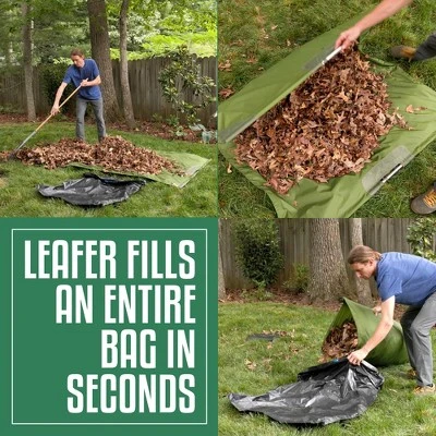 Big Weekend Leafer The New Leaf Collection Yard Waste Cleanup Ripstop Reinforced Nylon Lay Flat and Compress Pole Bagging Tarp System 2 Big Weekend Leafer The New Leaf Collection Yard Waste Cleanup Ripstop Reinforced Nylon Lay Flat and Compress Pole Bagging Tarp System - Image 2