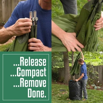 Big Weekend Leafer The New Leaf Collection Yard Waste Cleanup Ripstop Reinforced Nylon Lay Flat and Compress Pole Bagging Tarp System 3 Big Weekend Leafer The New Leaf Collection Yard Waste Cleanup Ripstop Reinforced Nylon Lay Flat and Compress Pole Bagging Tarp System - Image 3