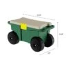 Nature Spring Garden Storage Wagon Cart with Seat and Removable Tool Tray - Green, Black, Gray