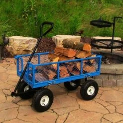 Sunnydaze Decor Sunnydaze Outdoor Lawn and Garden Heavy-Duty Durable Steel Mesh Utility Wagon Cart with Removable Sides - Blue 13 Sunnydaze Decor Sunnydaze Outdoor Lawn and Garden Heavy-Duty Durable Steel Mesh Utility Wagon Cart with Removable Sides - Blue -Gardening Official Shop unnamed file 903