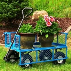 Sunnydaze Decor Sunnydaze Outdoor Lawn and Garden Heavy-Duty Durable Steel Mesh Utility Wagon Cart with Removable Sides - Blue 14 Sunnydaze Decor Sunnydaze Outdoor Lawn and Garden Heavy-Duty Durable Steel Mesh Utility Wagon Cart with Removable Sides - Blue -Gardening Official Shop unnamed file 904