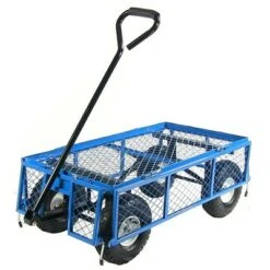 Sunnydaze Decor Sunnydaze Outdoor Lawn and Garden Heavy-Duty Durable Steel Mesh Utility Wagon Cart with Removable Sides - Blue 16 Sunnydaze Decor Sunnydaze Outdoor Lawn and Garden Heavy-Duty Durable Steel Mesh Utility Wagon Cart with Removable Sides - Blue -Gardening Official Shop unnamed file 906