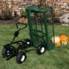 Sunnydaze Decor Sunnydaze Outdoor Lawn and Garden Heavy-Duty Durable Steel Mesh Utility Dump Wagon Cart with Removable Sides - Green -Gardening Official Shop unnamed file 908