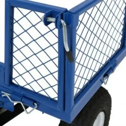 Sunnydaze Decor Sunnydaze Outdoor Lawn and Garden Heavy-Duty Durable Steel Mesh Utility Dump Wagon Cart with Removable Sides - Blue -Gardening Official Shop unnamed file 925