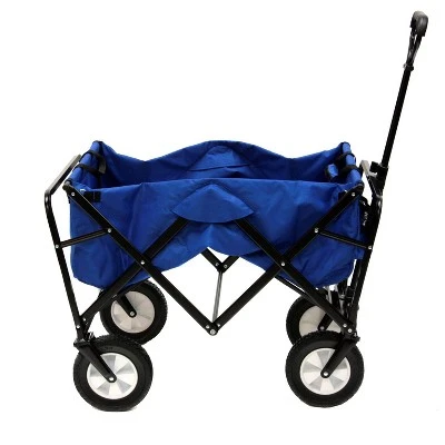Mac Sports Collapsible Folding Steel Frame Outdoor Garden Wagon, Blue (3 Pack) 3 Mac Sports Collapsible Folding Steel Frame Outdoor Garden Wagon, Blue (3 Pack) - Image 3