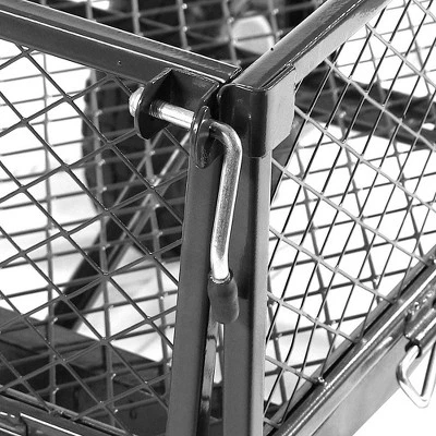 Sunnydaze Decor Sunnydaze Outdoor Lawn and Garden Heavy-Duty Durable Steel Mesh Utility Wagon Cart with Removable Sides - Black 2 Sunnydaze Decor Sunnydaze Outdoor Lawn and Garden Heavy-Duty Durable Steel Mesh Utility Wagon Cart with Removable Sides - Black - Image 2