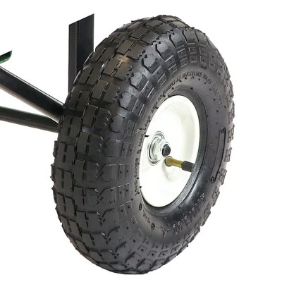 Sunnydaze Decor Sunnydaze Outdoor Lawn and Garden Heavy-Duty Durable Steel Mesh Utility Wagon Cart with Removable Sides - Black 4 Sunnydaze Decor Sunnydaze Outdoor Lawn and Garden Heavy-Duty Durable Steel Mesh Utility Wagon Cart with Removable Sides - Black - Image 4