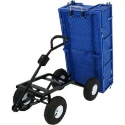 Sunnydaze Decor Sunnydaze Outdoor Lawn and Garden Heavy-Duty Steel Dump Cart with Removable Sides and Weather-Resistant Polyester Liner - Blue 17 Sunnydaze Decor Sunnydaze Outdoor Lawn and Garden Heavy-Duty Steel Dump Cart with Removable Sides and Weather-Resistant Polyester Liner - Blue -Gardening Official Shop unnamed file 981
