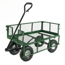 Sunnydaze Decor Sunnydaze Outdoor Lawn and Garden Heavy-Duty Steel Utility Cart with Removable Sides and Weather-Resistant Polyester Liner - Green 14 Sunnydaze Decor Sunnydaze Outdoor Lawn and Garden Heavy-Duty Steel Utility Cart with Removable Sides and Weather-Resistant Polyester Liner - Green -Gardening Official Shop unnamed file 987